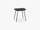 Fiber Stool - Tube Base H: 45 Cm, Silk Leather - Black/Black