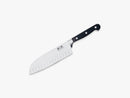 Pluton santokukniv stål/sort, L18cm