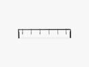 Kitchen Rod 6 hooks, Black