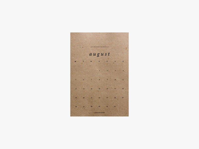 2019 Medium, Brown Kalendar