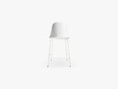 Harbour Side Chair - Counter, Light Grey Steel Base/White Shell
