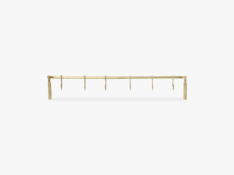 Kitchen Rod 6 hooks,Brass