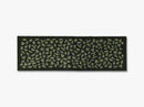Måtte/løber, 67x200 cm, leaves, dark green