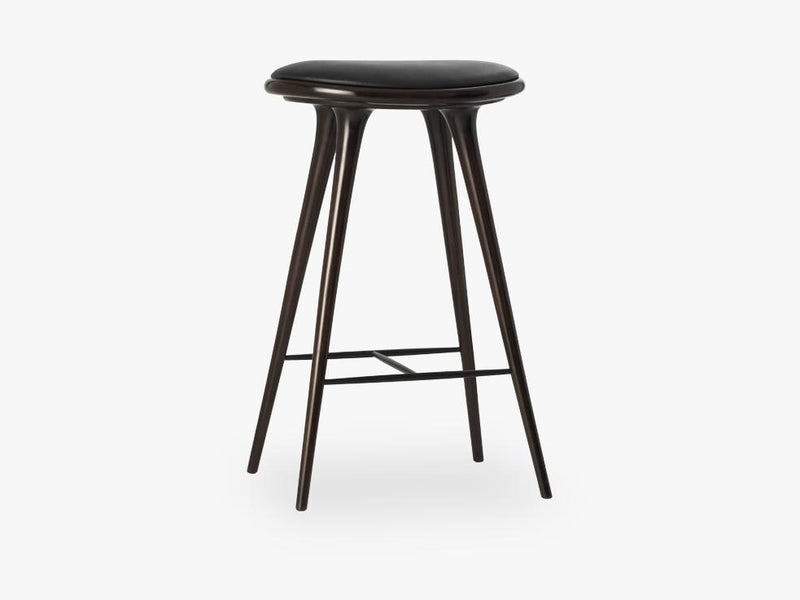 High Stool H74, Dark Stained Beech