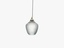 Lampe, messing/glas, blå