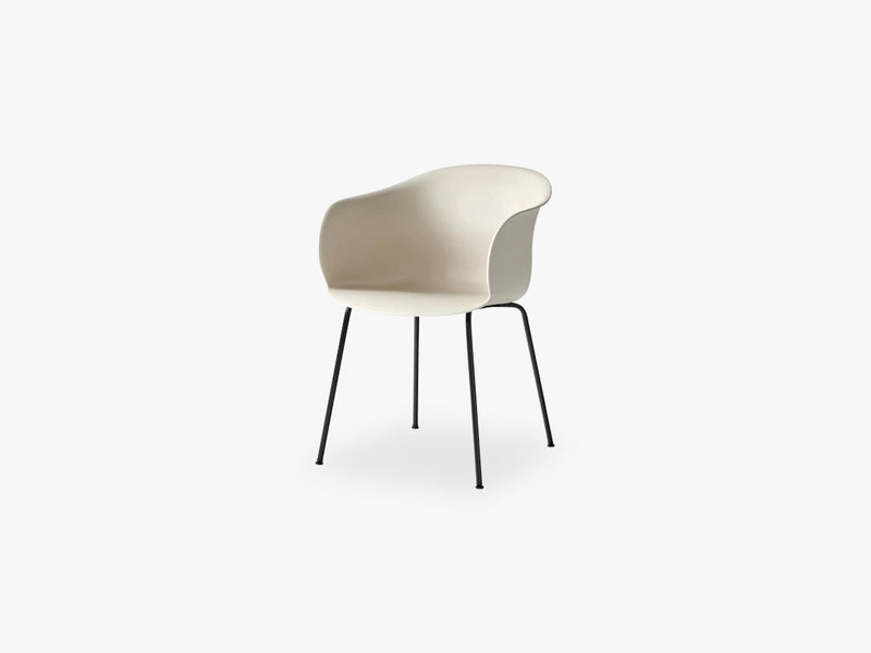 Elefy Chair JH28 Soft Beige, Black tube base