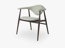 Masculo Dining Chair - Fully Upholstered - Smoked Oak Finish base, JAB Jabana 1-3002-134