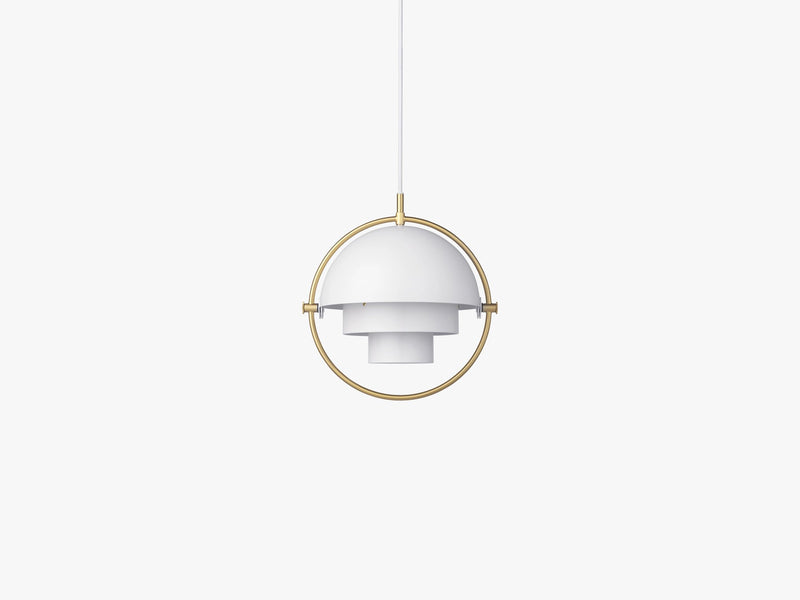 Multi-Lite Pendant - Small, Brass/White Semi Matt