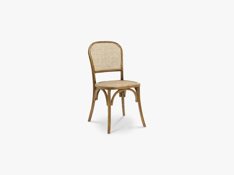 WICKY chair w wickerwork,  brown