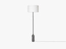 Gravity Floor Lamp - Grey Marble base, White shade