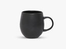 Aya Mug W/handle 9cm, matt rustic black