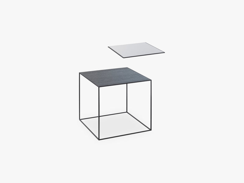 Twin 35 table, black, black/cool grey