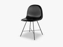 3D Dining Chair, Black Center Base,Wood Shell, Black Beachwood
