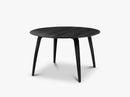 Komplot Dining Table, Round, Black Stained Ash