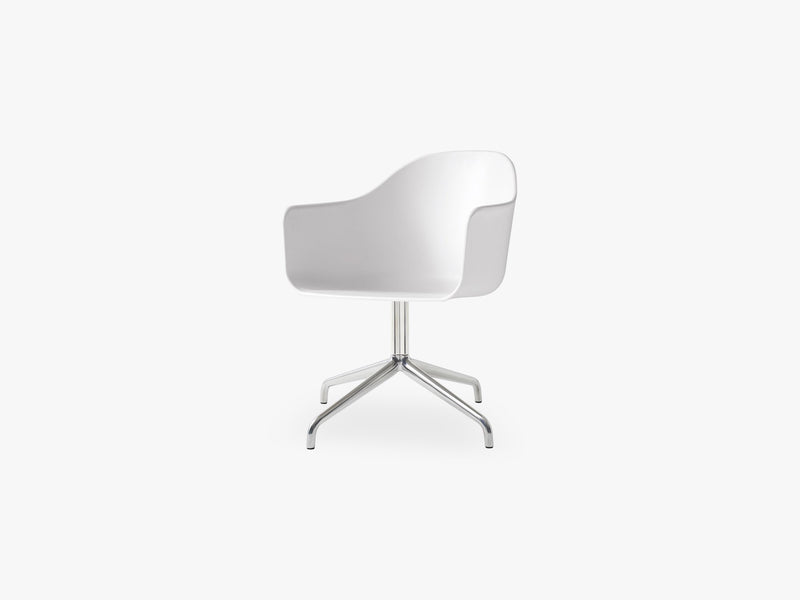 Harbour Chair, Polish ALU Steel Swivel/White Shell