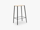 Adam Stool H65, Matt Black, Leather