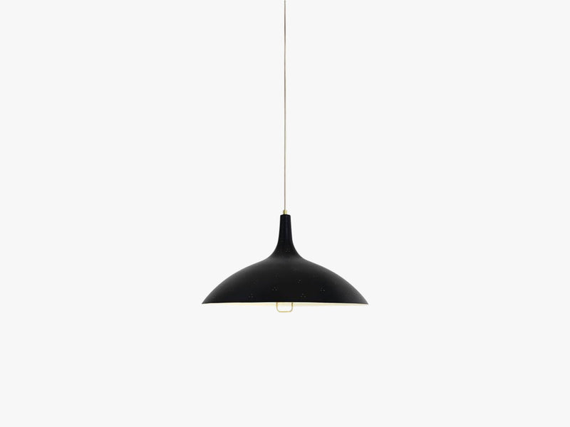 1965 Pendant - Brass base, Black shade