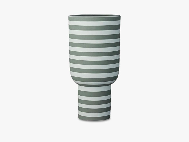 VARIA sculptural vase, dusty green/forest