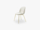Beetle Dining Chair (Fully), Brass Semi Matt, Grp 02, Light Bouclé, GUBI (001)