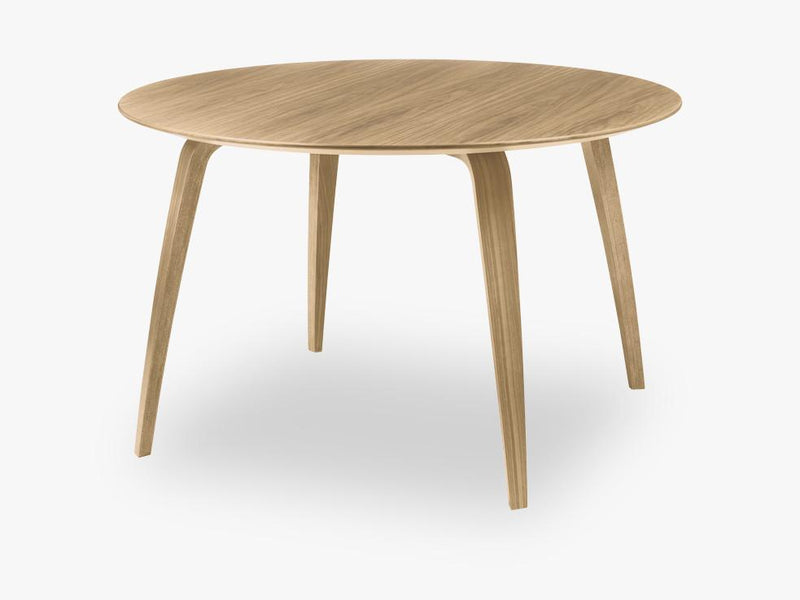 GUBI Dining Table - Round - Dia120, Oak base, Oak top