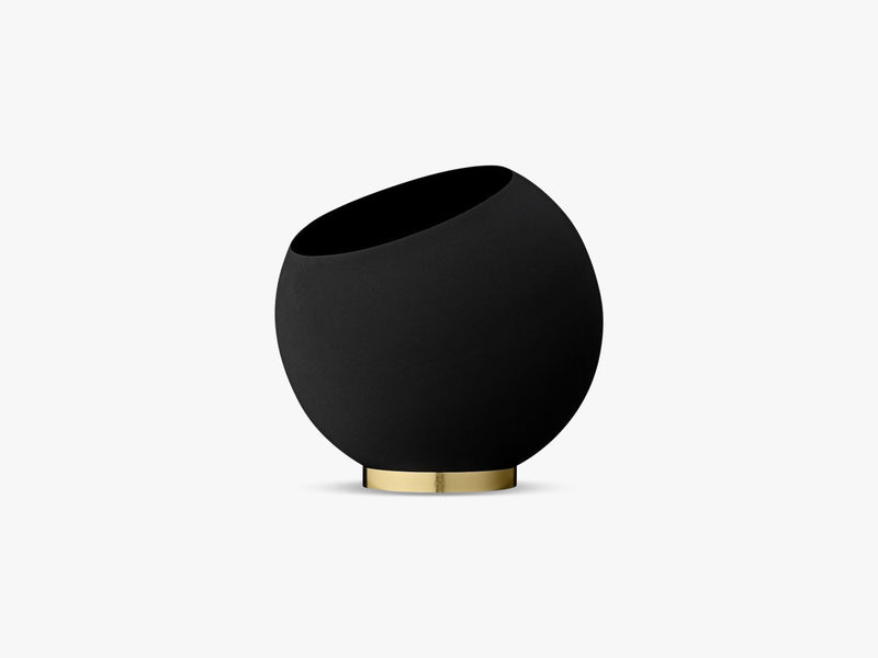 Globe flower pot large, Black