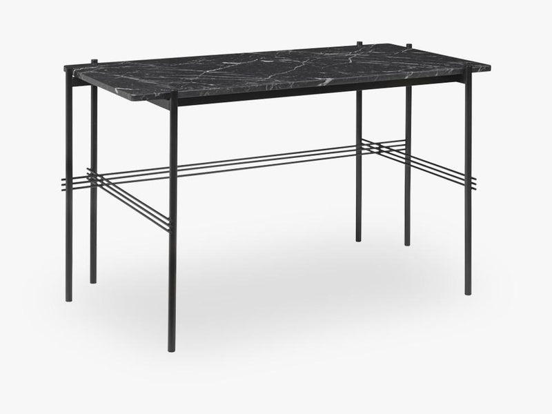 TS Desk - 120x60 Black base, Marble black top