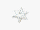 Star Cushion, Pressed Leaves Blue