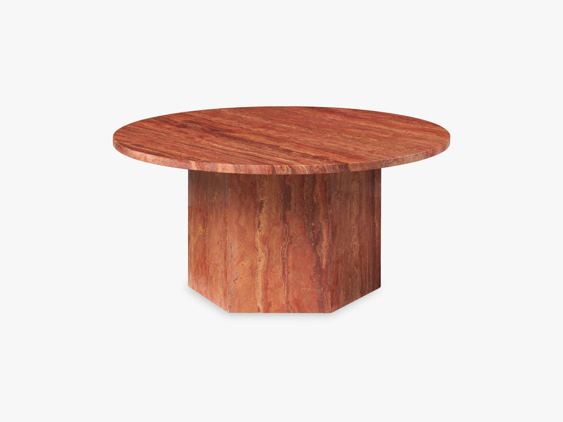 Epic Coffee Table - Red Travertine, Ø80