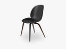 Beetle Dining Chair - Un-upholstered Smoked Oak base, Black shell