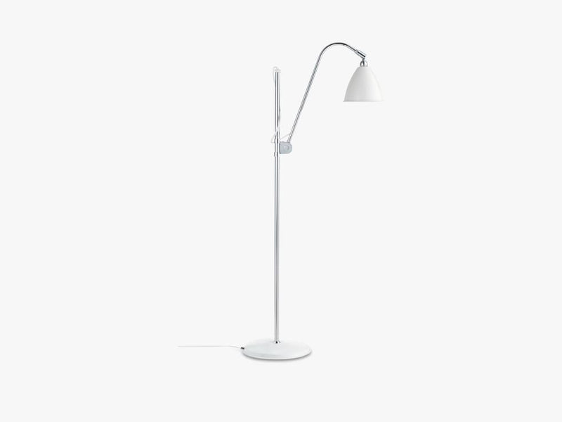 Bestlite BL3 Floor Lamp - Ø16 - Crome Base, Matt White