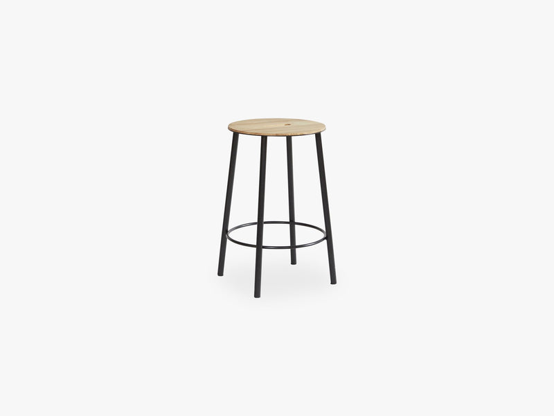 Adam Stool R031 Oak Black, H50