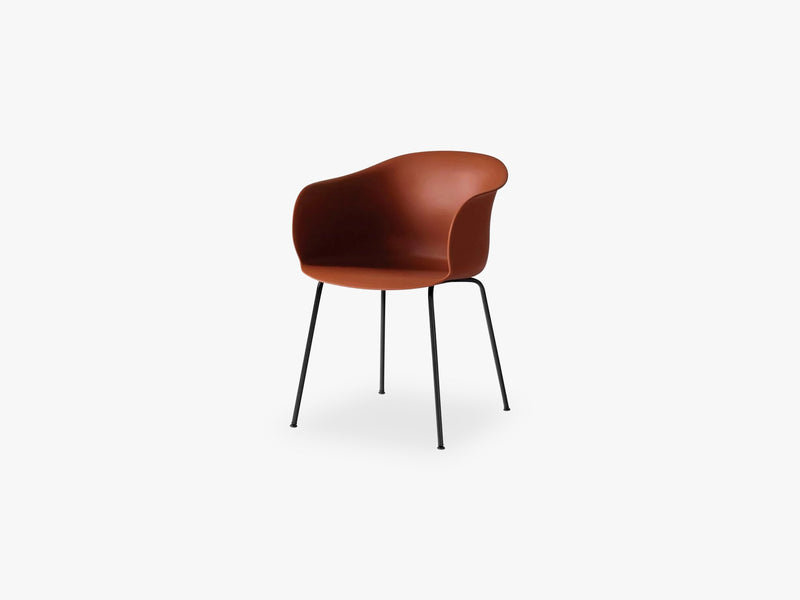 Elefy Chair JH28 Copper Brown, Black tube base