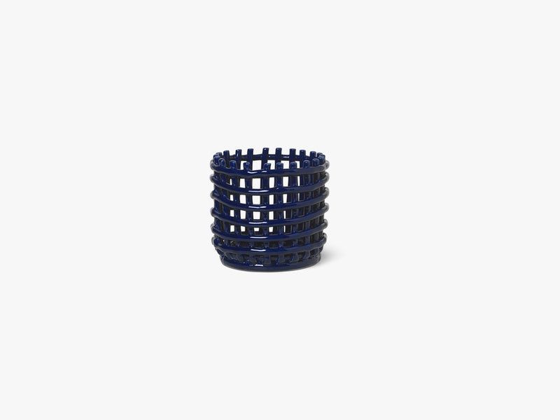 Ceramic Basket - Small - Blue