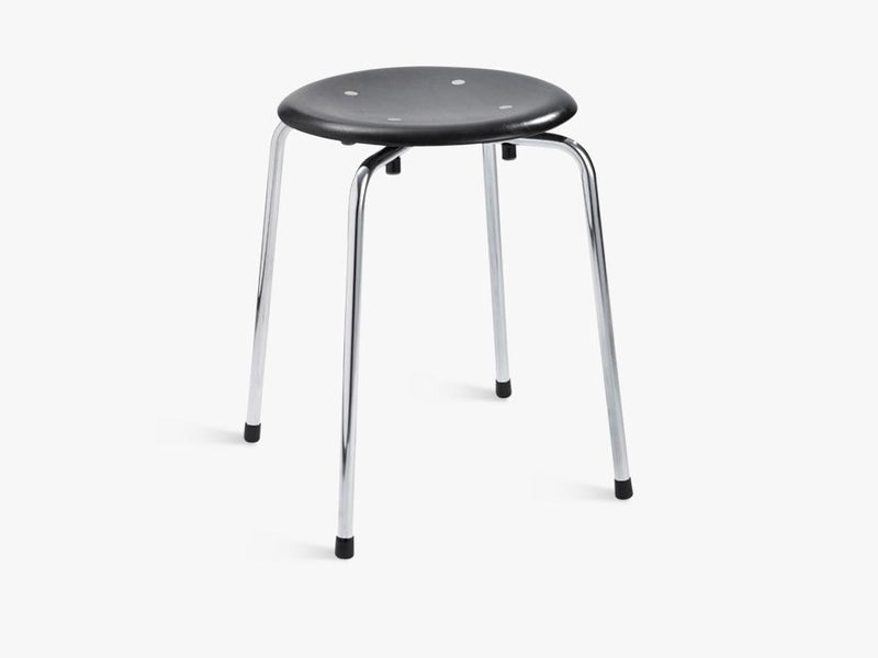 S38 S/1 Stool, Black seat with Chrome legs