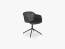 Fiber Armchair - Swivel Base WO Return - Normal Shell, Black/Black