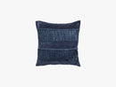 Cushion cover w/fringes,dark blue velvet
