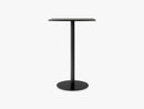 Harbour Column Bar Table 60x70 - Charcoal Linoleum with Black Base