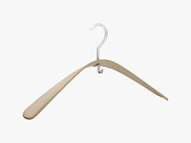 Pilot Coat Hanger, Oak, Stainless Steel