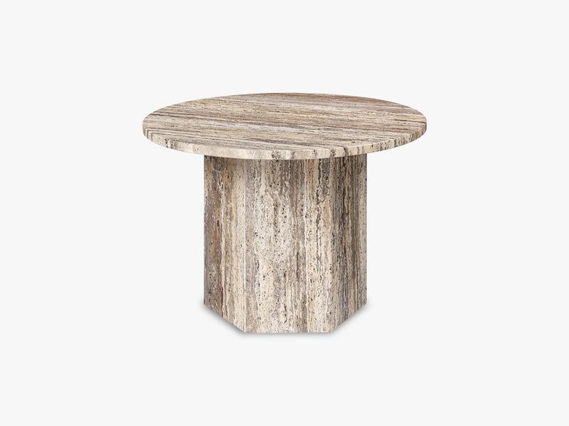 Epic Coffee Table - Grey Travertine, Ø60