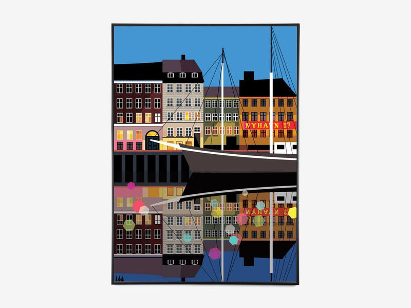 Nyhavn Night Print A3