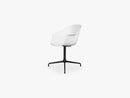 Bat Meeting Chair - Skal m 4-star base - Black Matt, Smoke Blue