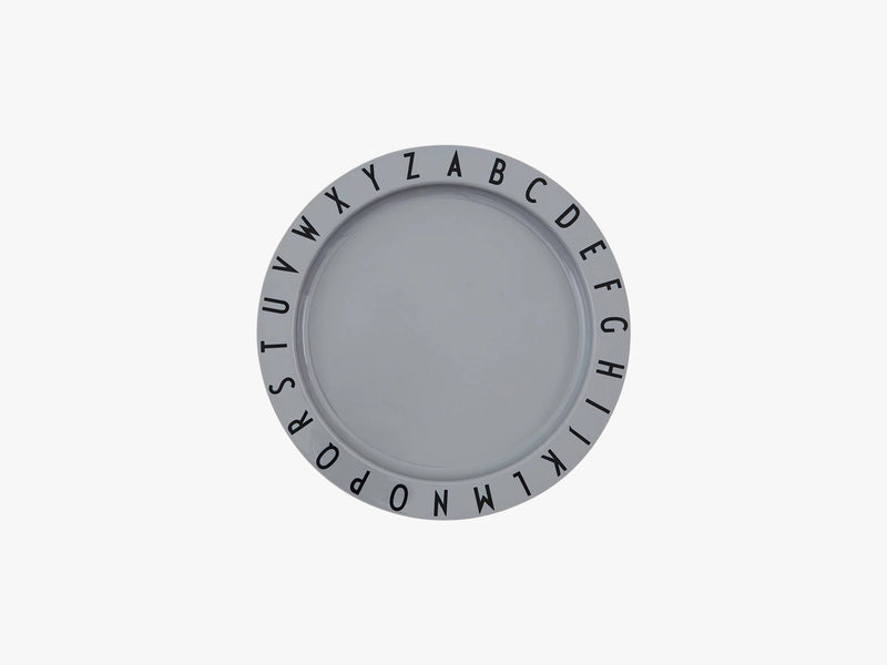 Eat & Learn plate, Cool Grey