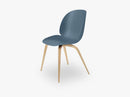 Beetle Dining Chair - Un-upholstered Oak base, Blue Grey shell