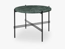 TS Coffee Table - Dia 55 Black base, Marble green top