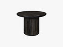 Moon Coffee Table  Round -  Ø60 - H45 cm - Veneer, Black/ Brown Stained, Matt lacquered