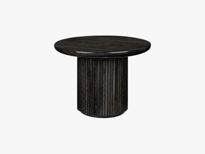 Moon Coffee Table  Round -  Ø60 - H45 cm - Veneer, Black/ Brown Stained, Matt lacquered