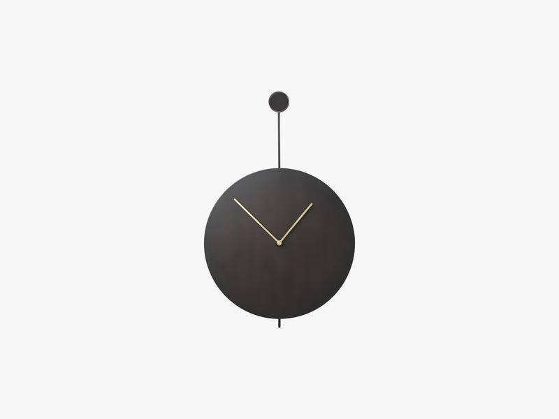 Trace Wall Clock, Black/Brass