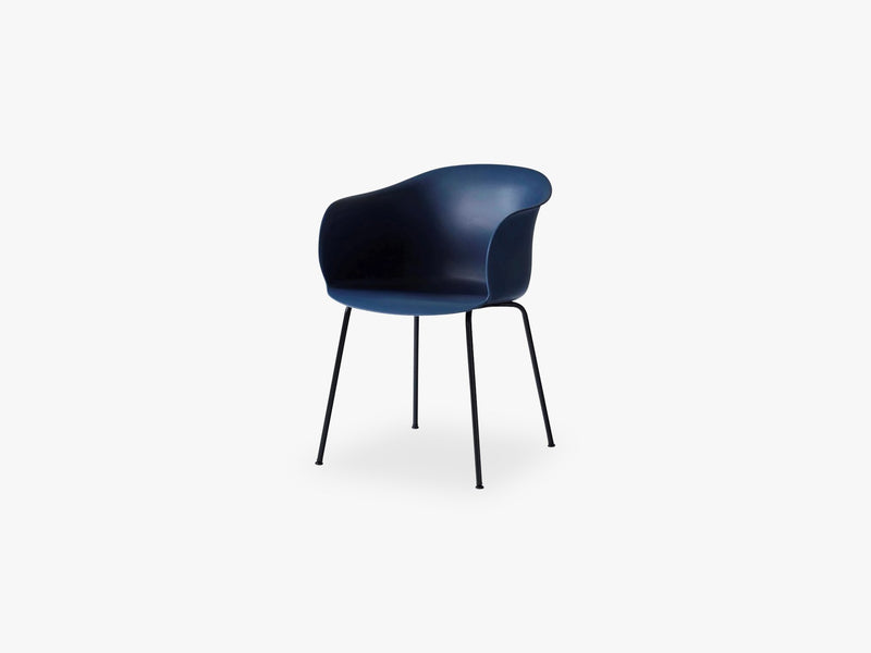 Elefy Chair JH28 Midnight Blue, Black tube base