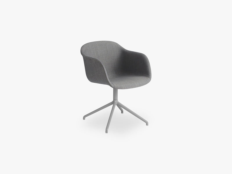 Fiber Armchair - Swivel Base WO Return - Textile Shell, Remix 133 / Grey