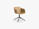 Fiber Armchair - Swivel Base WO Return - Normal Shell, Ochre/Black